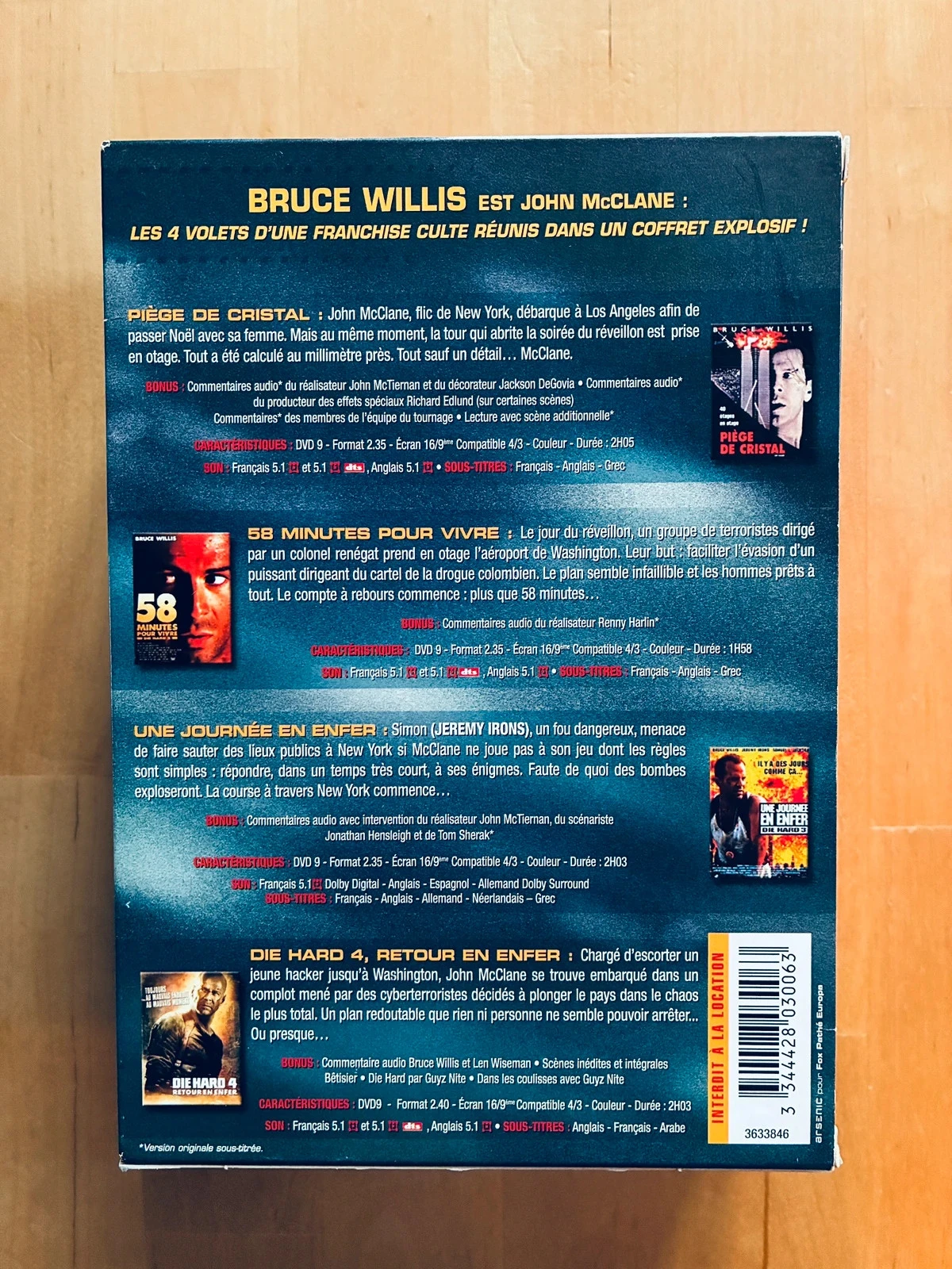 Coffret 4 DVD Die Hard anthologie Bruce Willis. – photo 2
